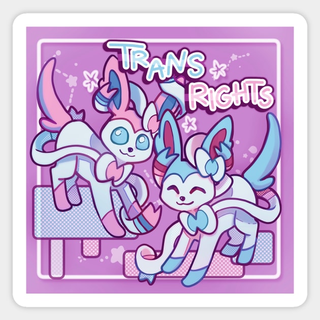 Trans Rights Sylveon! Sticker by lillastarr